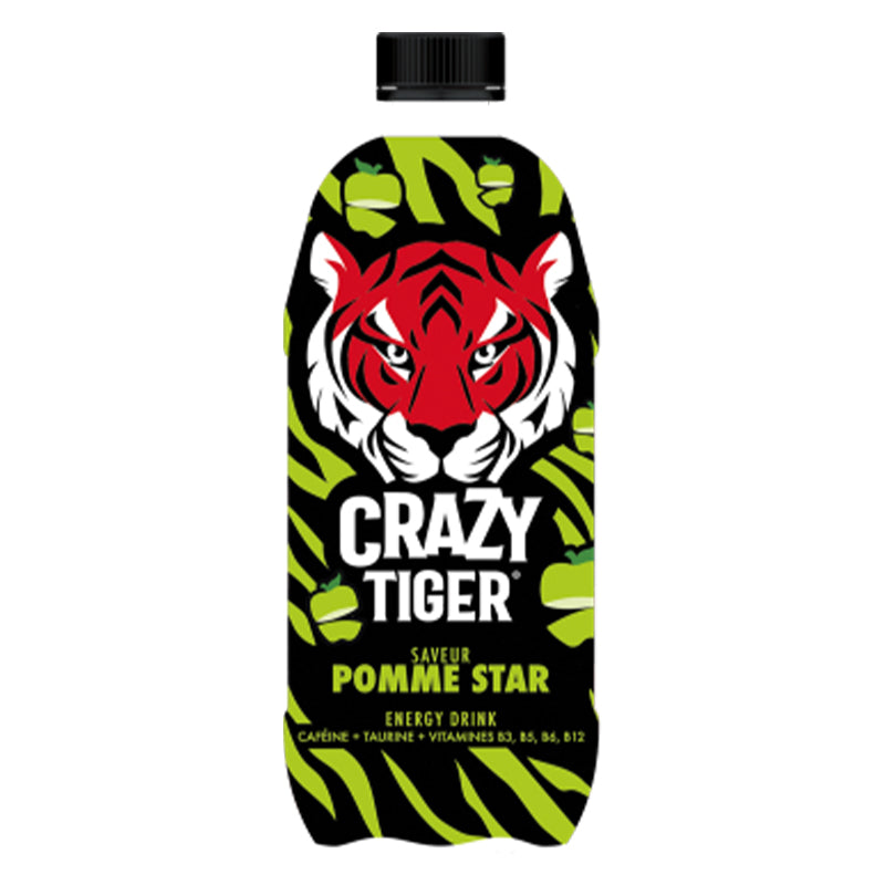 Crazy Tiger Pomme Star PET – Pack de 6 x 1L, Boisson aux Fruits, Promo