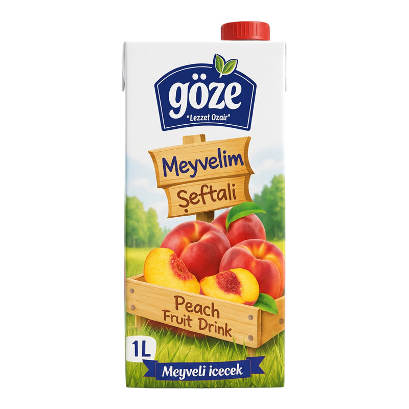 Goze Jus de Pêche – Pack de 12 x 1L, Jus de Fruits