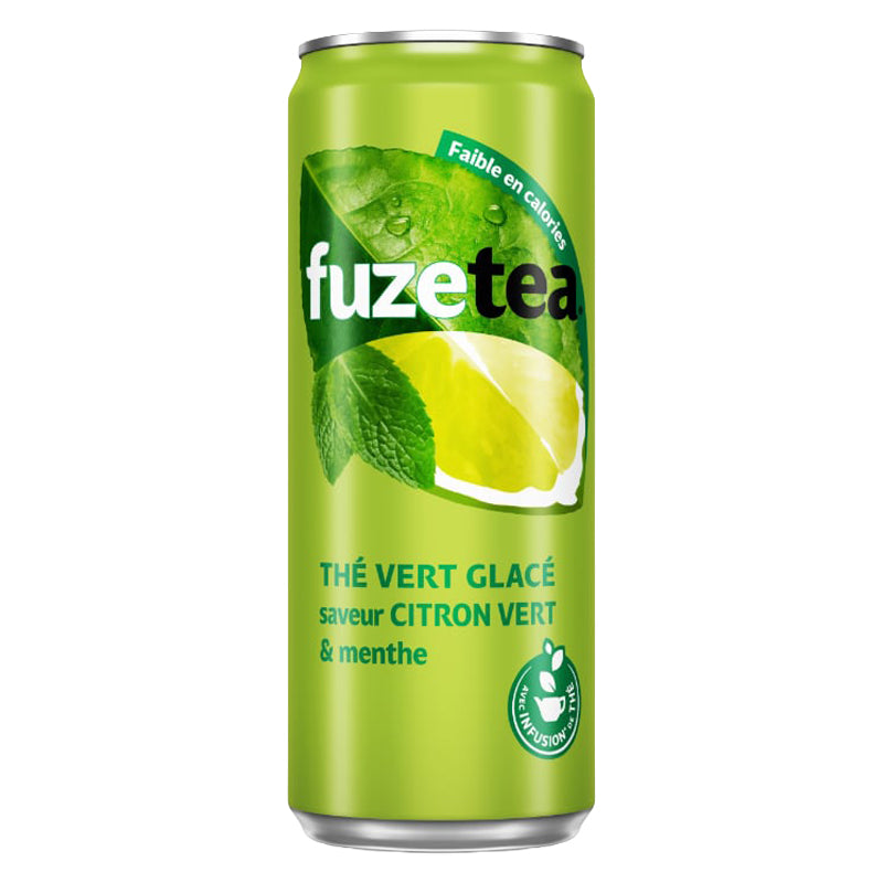 FuzeTea Menthe/Citron – Pack de 24 x 33cl, Thé Glacé Aromatisé