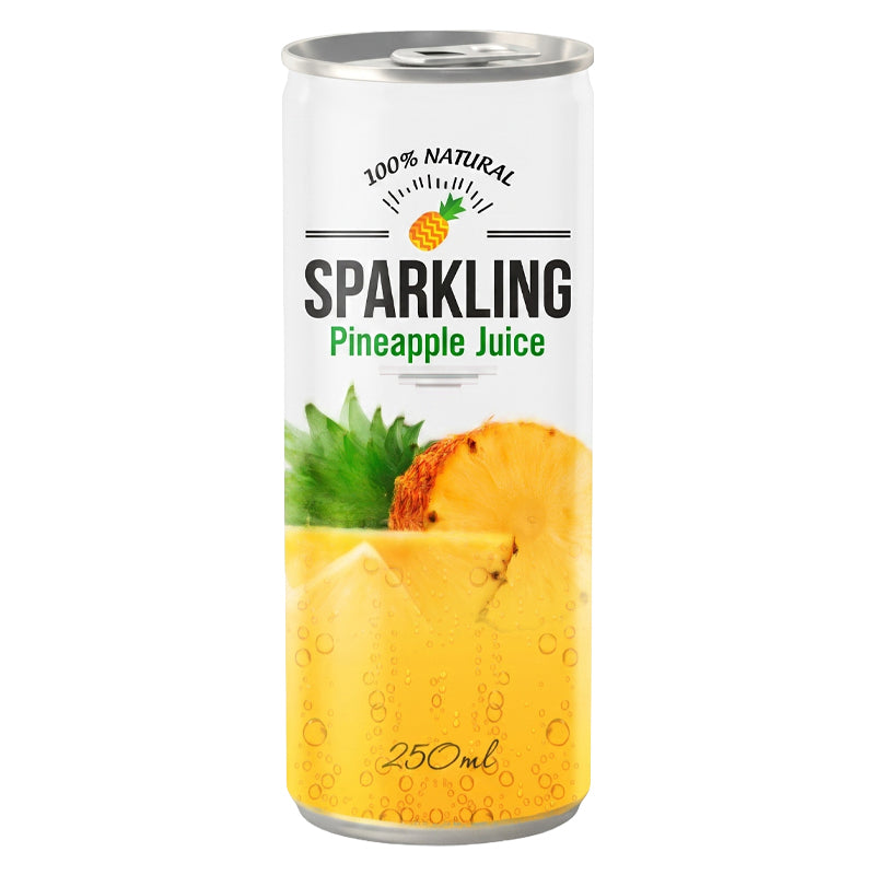 Sparkling Pineapple 60% – Pack de 24 x 250ml, Boisson Fruitée Pétillante, Promo