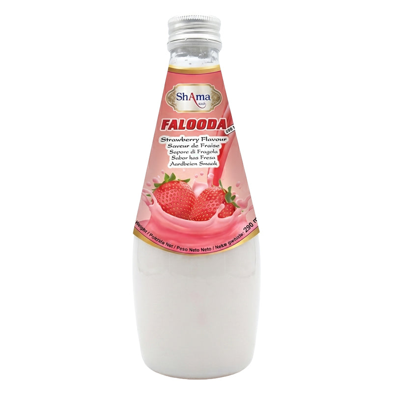 Shama Falooda Fraise – Pack de 24 x 290ml, Boisson Dessert aux Fruits
