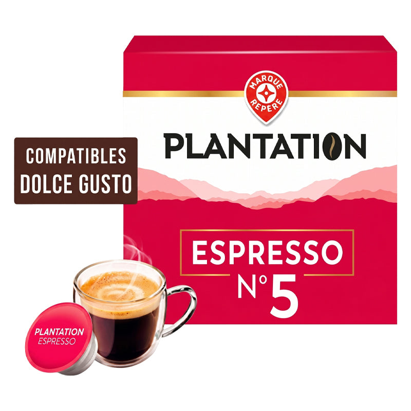 Thé Plantation Espresso N°5 – Pack de 16, Café Moulu / Capsules