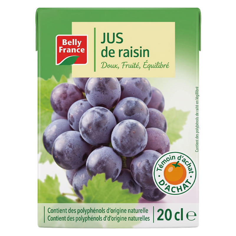 Jus Raisin – Pack de 6 x 20cl BF BRIK, Jus de Fruits