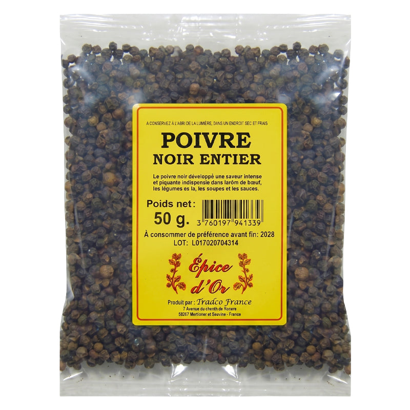 Whole Black Peppercorns 50g x 20 Pack – Bulk Premium Black Peppercorns