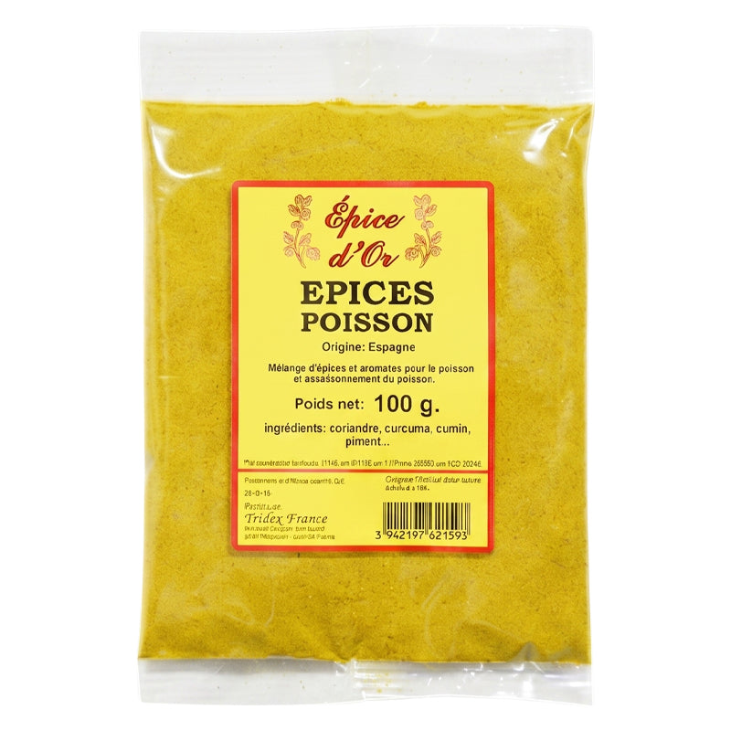 Epice d'Or Fish Spice 100g x 20 Pack – Special Blend for Grilling and Fish