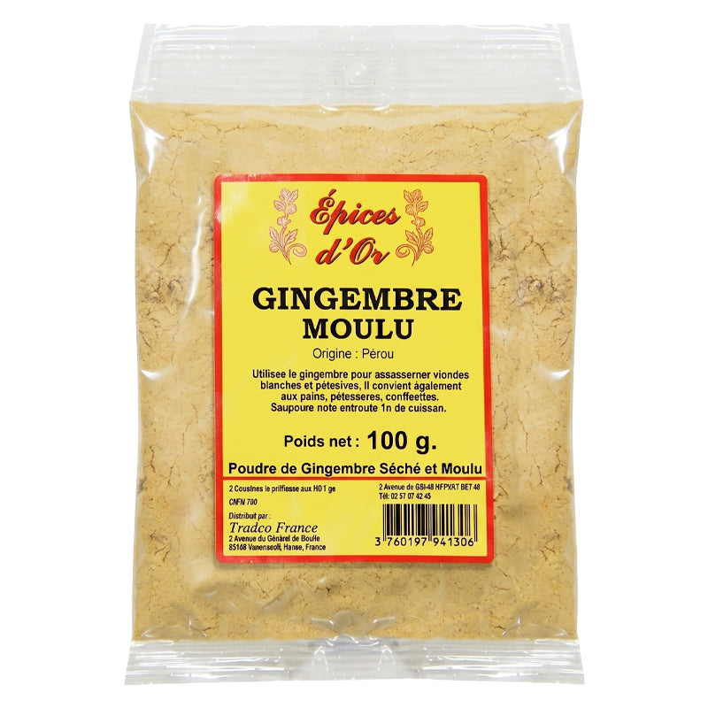 Epice d'Or Powdered Ginger 100g x 20 Pack – Premium Ground Ginger