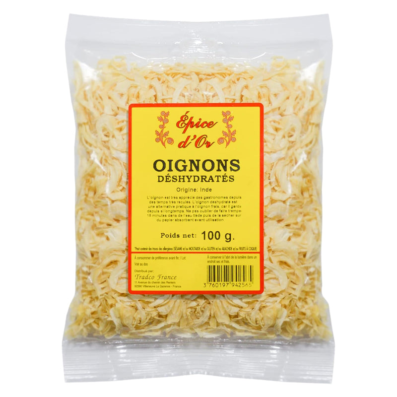Oignon Déshydraté (Semoule) 100g x 10 Pack – Éclats d'Oignon Séché en Gros