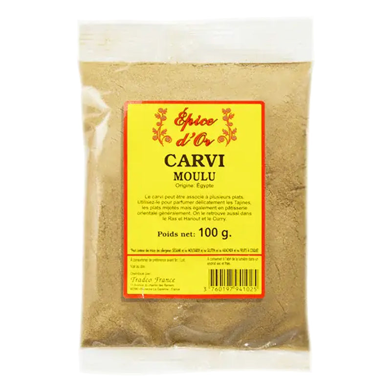 Carvi en Poudre 100g x 20 Pack – Épice de Carvi Moulu de Haute Qualité