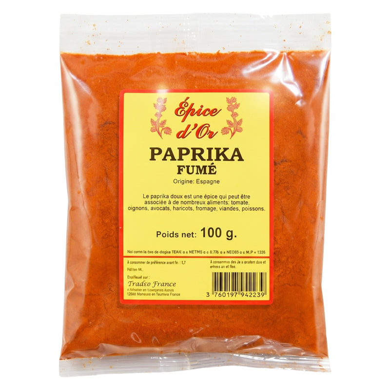 Epice d'Or Paprika Fumé Poudre 100g x 20 Pack – Paprika Fumé de Qualité Supérieure