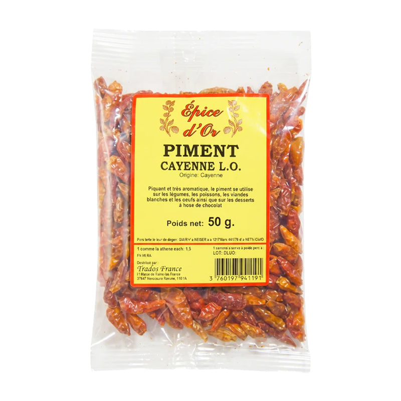 Piment Fort de Cayenne 50g x 20 Pack – Piment de Cayenne Moulu de Qualité Supérieure