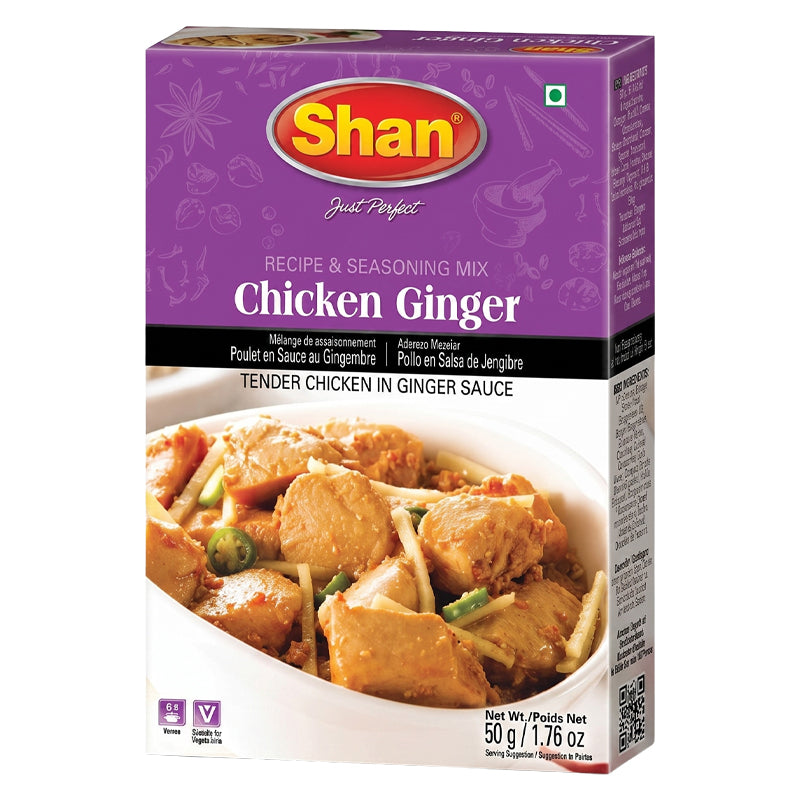 Shan Chicken Ginger 50g x 6 Pack – Assaisonnement Gingembre et Poulet Shan