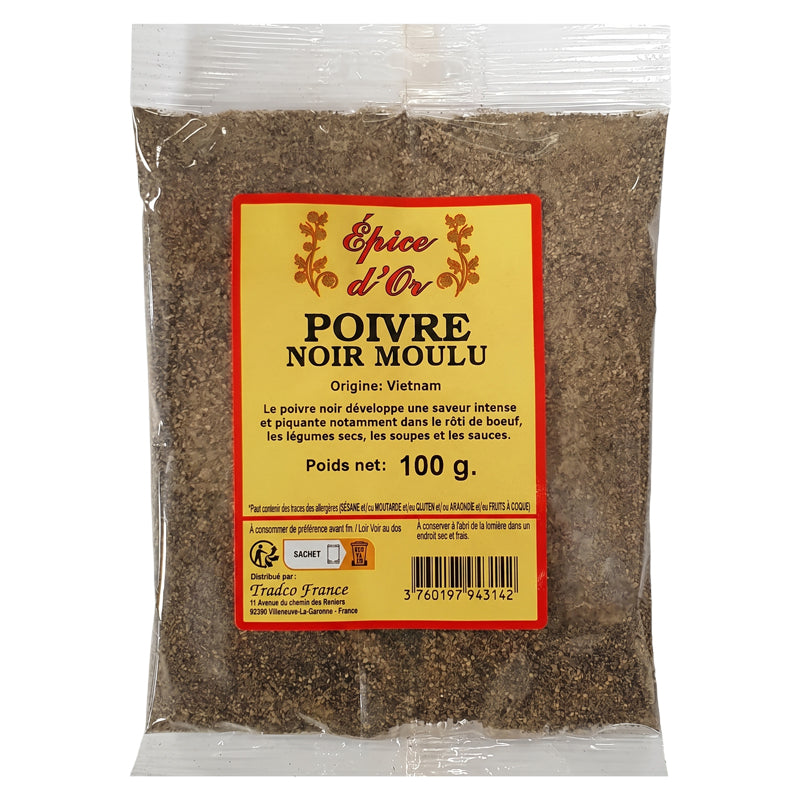 Emami Poivre Noir Moulu 100g x 20 Pack – Poivre Noir Fin de Qualité Supérieure