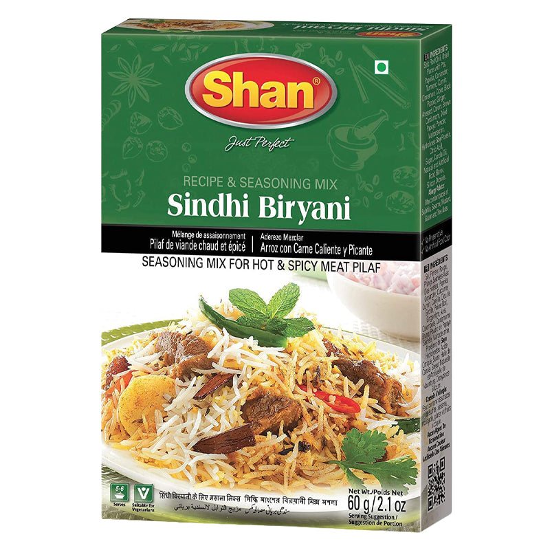 Shan Sindhi Biryani 120g x 6 Pack – Mélange d'Épices Authentique pour Riz Sindhi