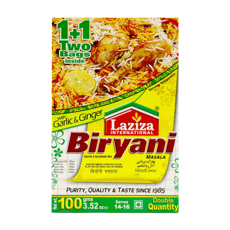 Laziza Biryani Masala 100g x 6 Pack – Premium Spice Blend for Biryani Rice