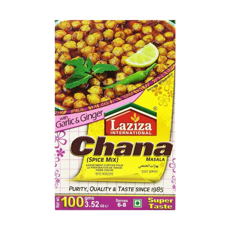 Laziza Chana Masala 100g – Mélange d'Épices Traditionnel pour Curry de Pois Chiches