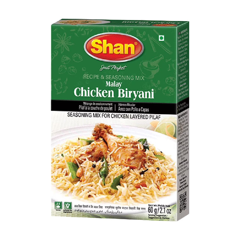 Shan Malay Chicken Biryani 120g x 6 Pack – Mélange d'Épices Biryani Style Malais