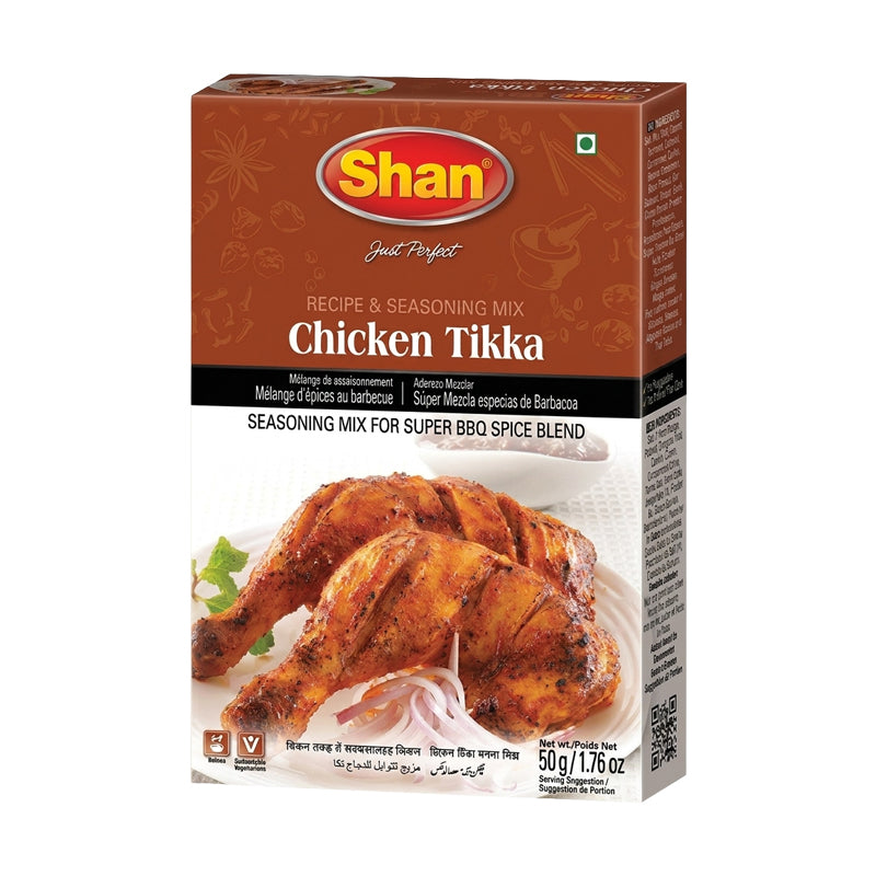 Shan Poulet Tikka BBQ 100g x 6 Pack – Mélange d'Épices pour Grillades Tandoori