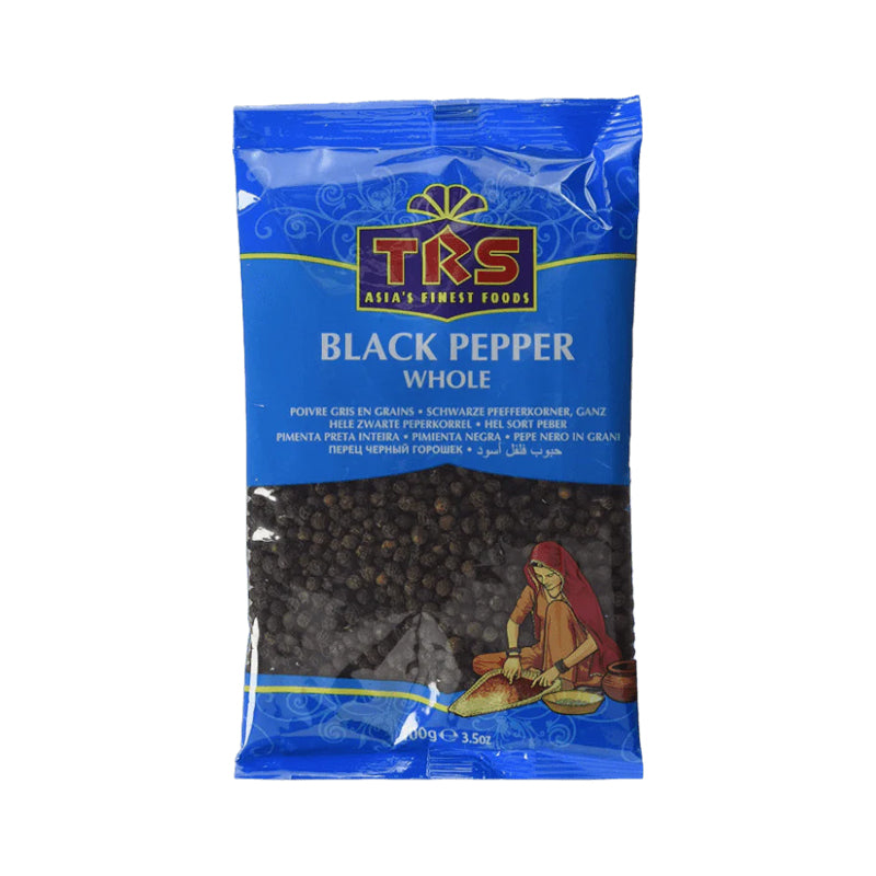 TRS Black Peppercorns (Grains) 100g x 20 Pack – Premium Quality Black Pepper