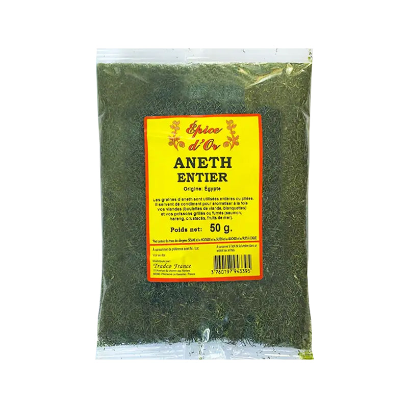 Aneth Entier (Feuilles Séchées) 50g x 15 Pack – Herbe Aromatique Premium