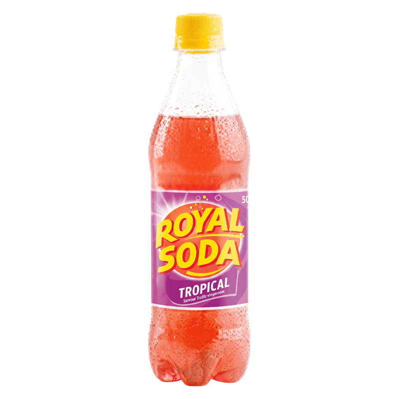 Royal Soda Tropical Boisson Gazeuse 50CL Pack de 8 x 50CL | Boissons Gazeuses
