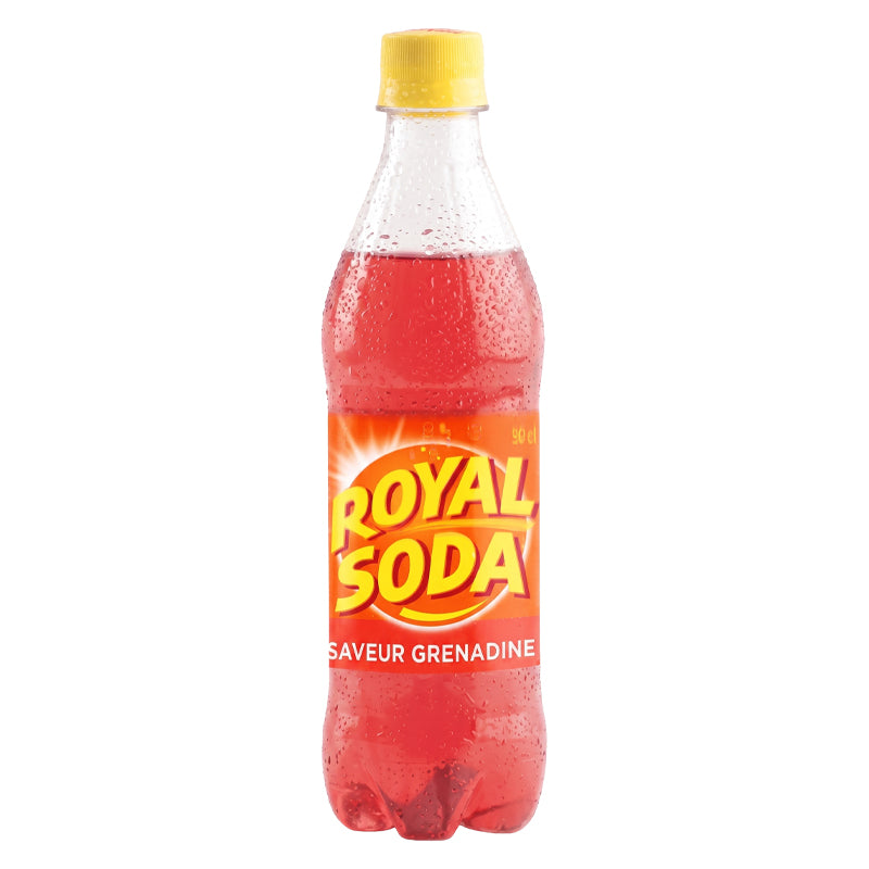 Royal Soda Grenadine Carbonated Drink 50CL Pack of 8 x 50CL | Carbonated Drinks