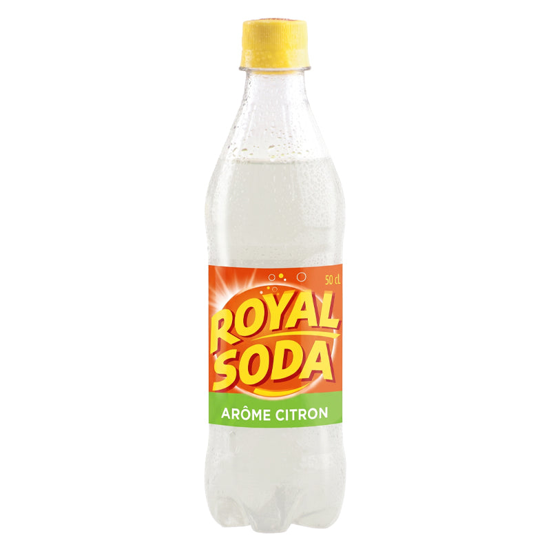 Royal Soda Lemon Carbonated Drink 50CL Pack of 8 x 50CL | Carbonated Drinks