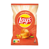 CHIPS LAYS SPICY 130G X 20 – Chips Épicées Saveur Piquante en Carton Grossiste Snack Apéritif