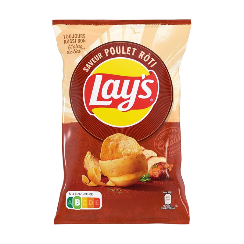 CHIPS LAYS POULET 130G X10 – Chips Saveur Poulet en Carton Grossiste Snack Apéritif