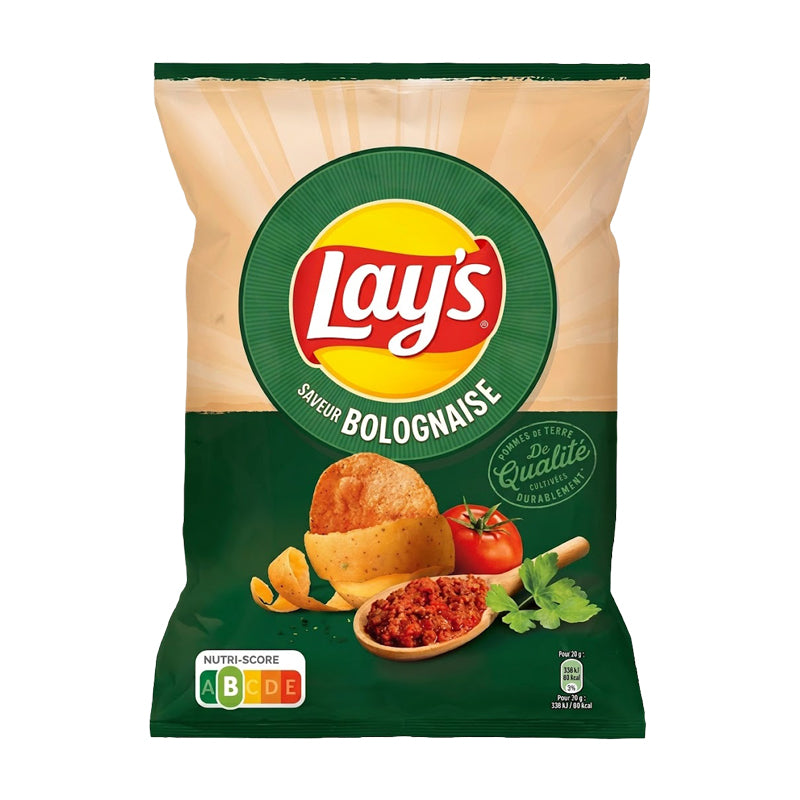 CHIPS LAYS BOLOGNAISE 145G X20 – Chips Saveur Bolognaise en Carton Grossiste Snack Apéritif
