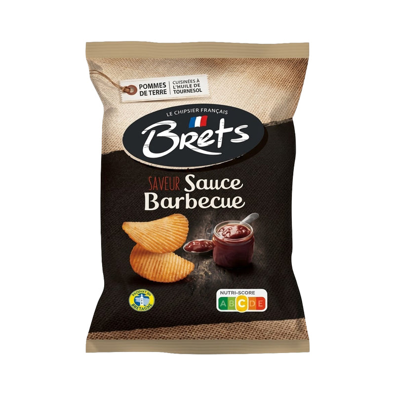CHIPS BRET'S BARBECUE 125G X 10 – Chips Saveur Barbecue Fumé en Carton Grossiste Snack Apéritif