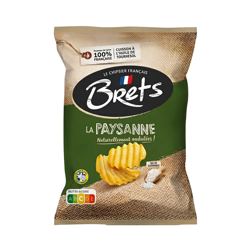 CHIPS BRET'S PAYSANNE 125G X 10 – Chips Saveur Paysanne Rustique en Carton Grossiste Snack Apéritif