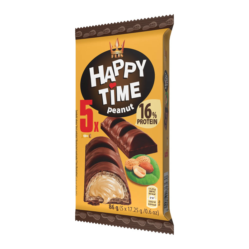 Happy Time Peanut carton 20 – Barres Cacahuètes Gourmandes en Carton Grossiste Confiseries