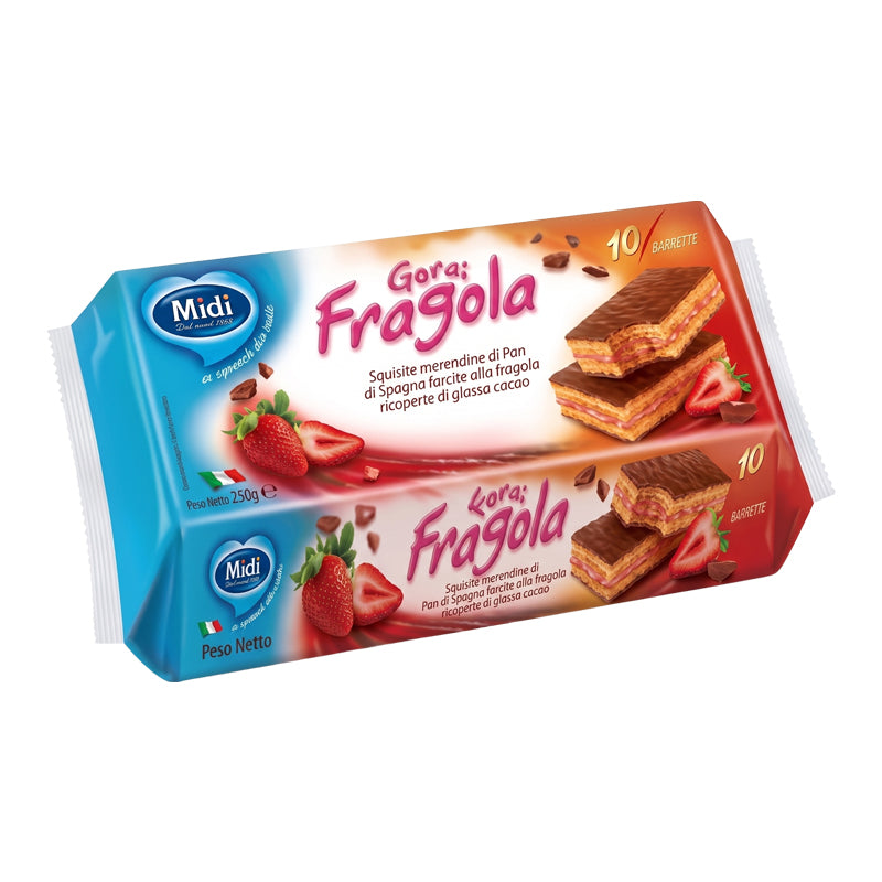 Fragola Génoises fourrées Fraise carton 12 – Génoises Fourrées à la Fraise en Carton Grossiste Pâtisserie