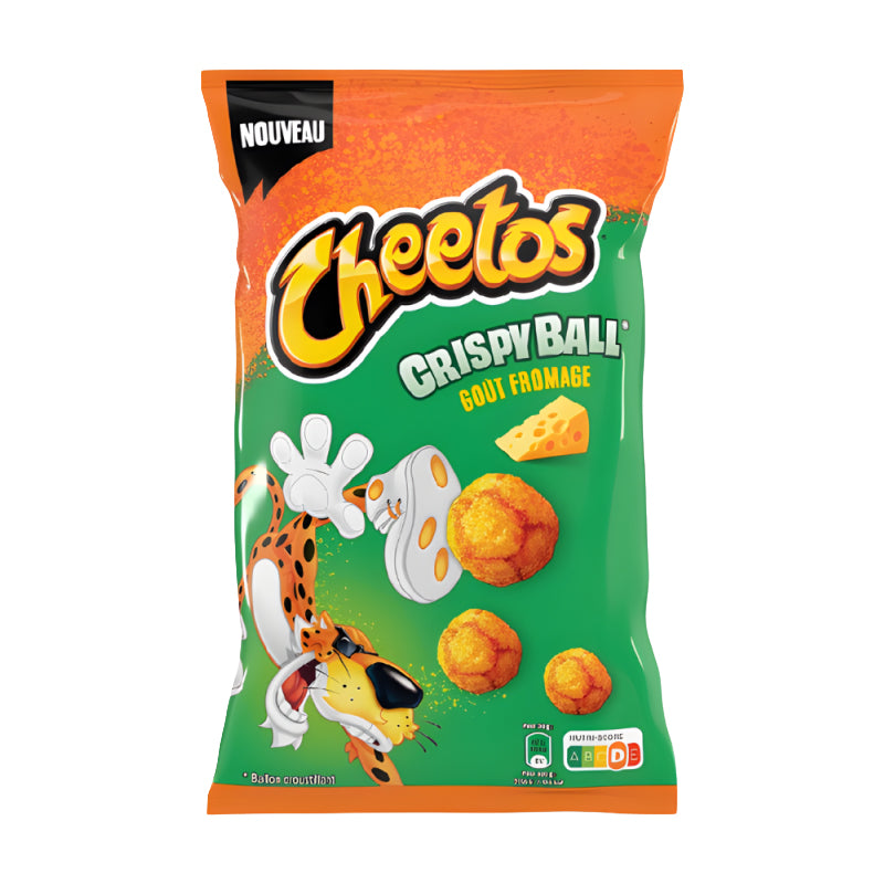 Chips Cheetos Crispy Ball Fromage 90g × 14 14 x 90g – Snacks Cheetos Crispy Ball Saveur Fromage en Carton Grossiste Snack Apéritif