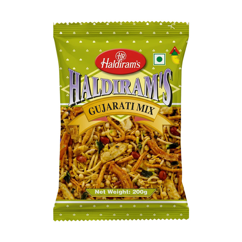 HRS Gujarati Mixture 200g × 10 10 x 200g – Mélange Indien Gujarati Mixture en Carton Grossiste Snack Salé