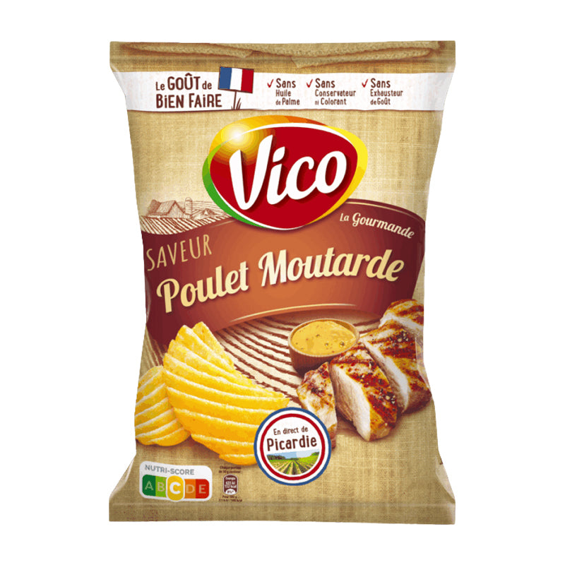 Chips La Gourmande Poulet Moutarde – Chips Gourmandes Saveur Poulet Moutarde en Carton Grossiste Snack Apéritif