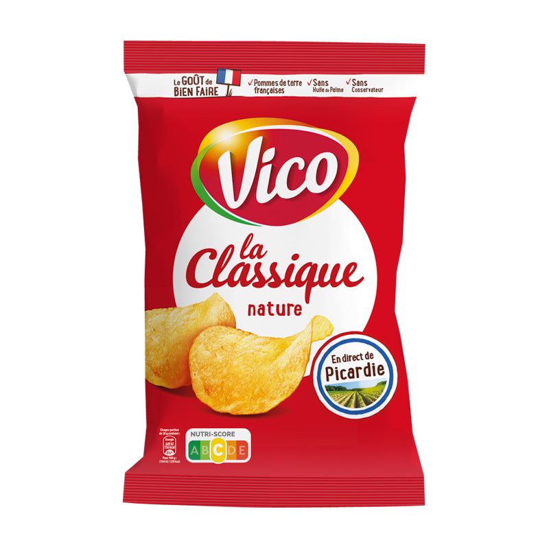 Vico Chips La Classique – Chips Classiques Nature en Carton Grossiste Snack Apéritif