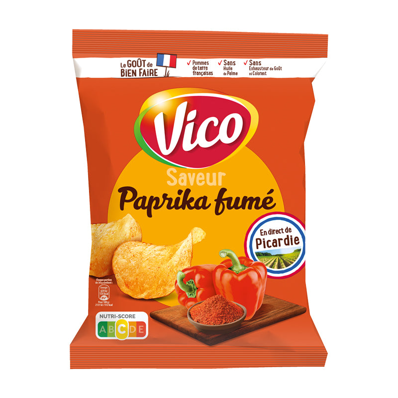 Vico Chips Paprika – Chips Saveur Paprika Épicé en Carton Grossiste Snack Apéritif