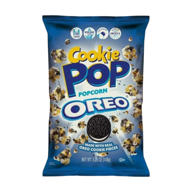 Candy Pop Oreo Popcorn 149g (CT12) 12 x 149g – Popcorn Gourmand Saveur Oreo en Carton Grossiste Snack Sucré