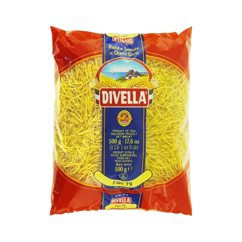 DIVELLA Filini Pasta 500g x 24 | Authentic Italian Filini Pasta