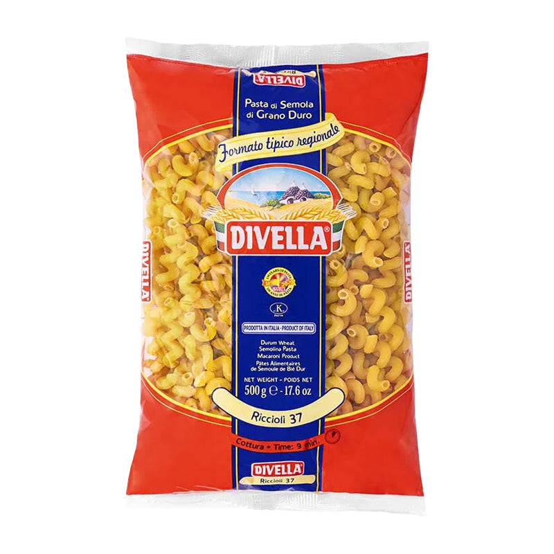 DIVELLA Riccioli Pasta 500g x 24 | Authentic Italian Riccioli Pasta