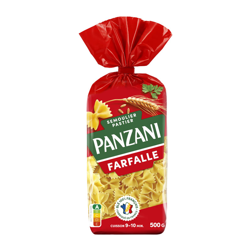 PANZANI Farfalle Pasta 500g x 18 | Authentic French Bow Tie Pasta
