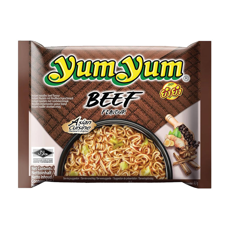YUM YUM Beef Instant Noodles 60g x 30 | Savoury Beef Flavour Noodles