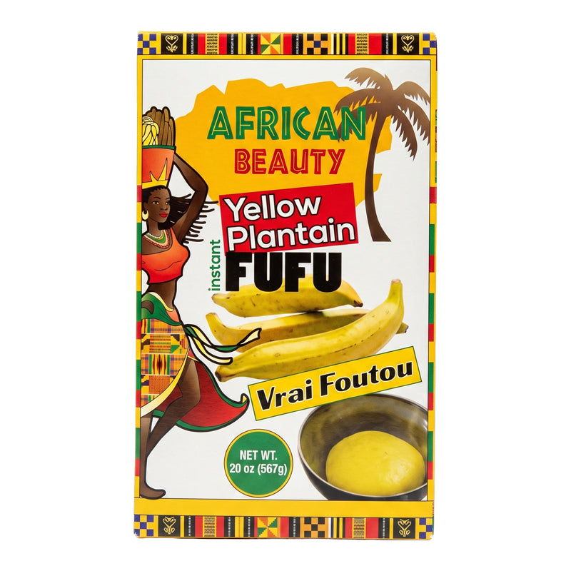 Fufu Plantain Jaune African Beauty 681g x 24 (Lot de 24) – Farine de Fufu au Plantain Jaune