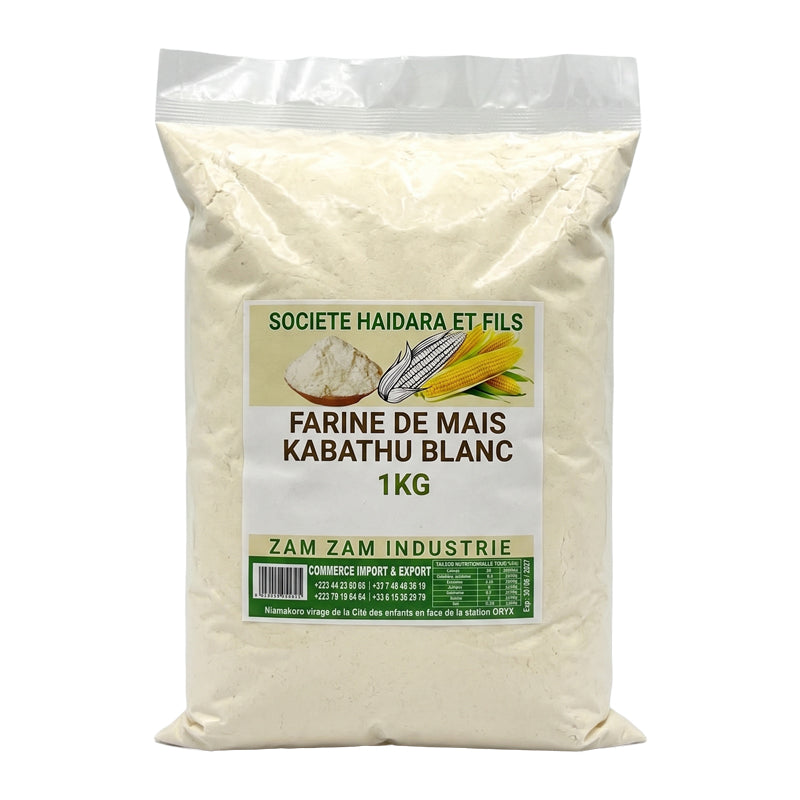 Farine de Maïs Kabathu Blanc 1kg x 16 (Lot de 16) – Farine de Maïs Blanc