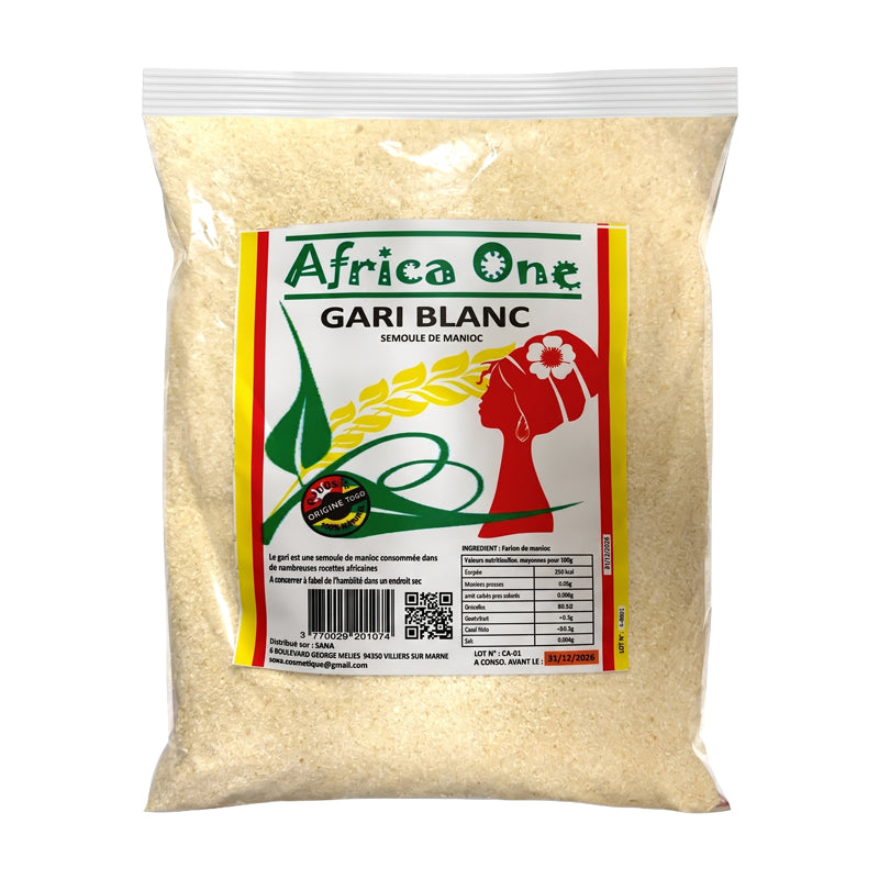 Gari Blanc 1kg x 12 (Lot de 12) – Gari de Manioc Premium