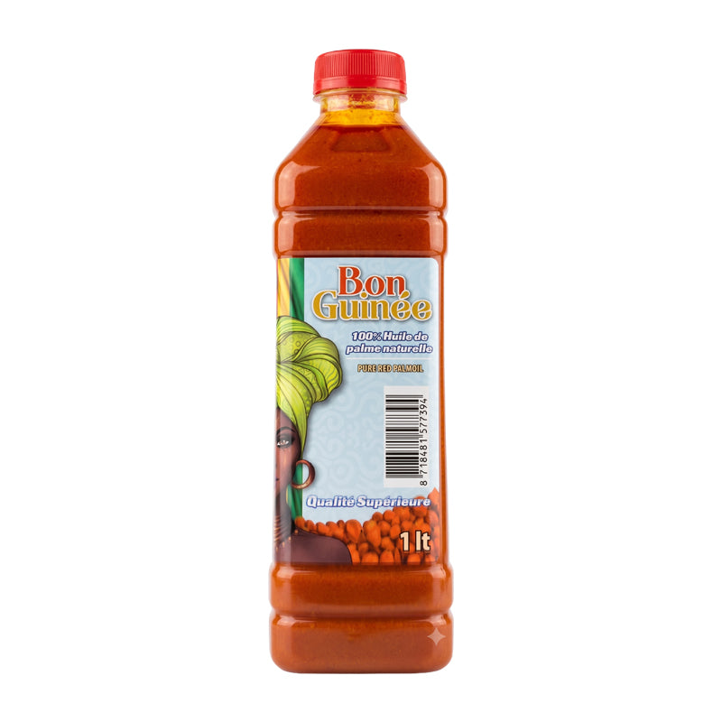 Huile de Palme Bon Guinée 1L x 12 (Lot de 12) – Huile de Palme Rouge de Qualité