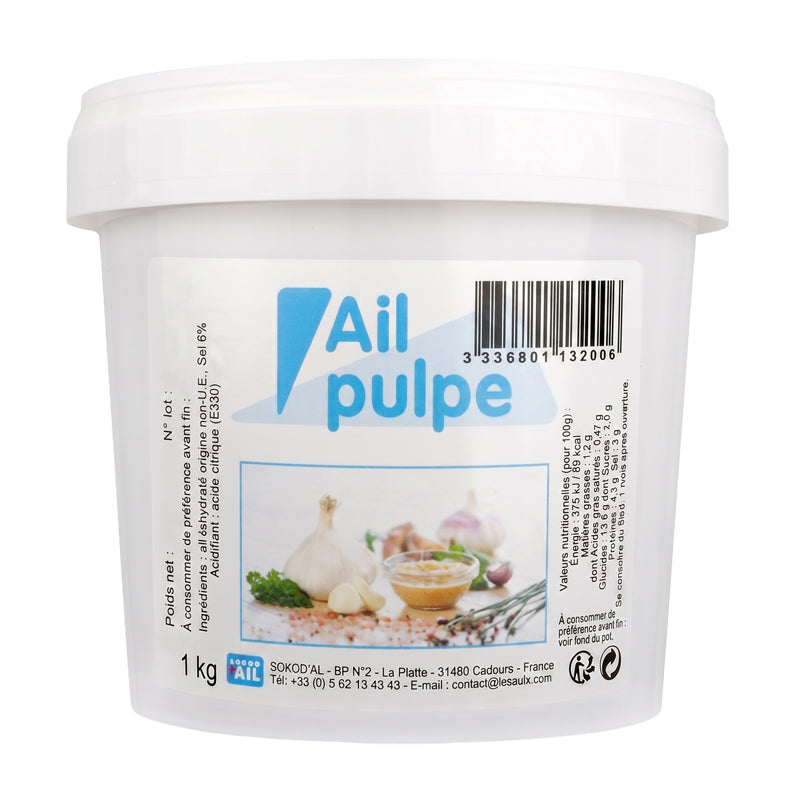 Ail en Pulpe 1kg x 6 (Lot de 6) – Ail Frais en Pulpe
