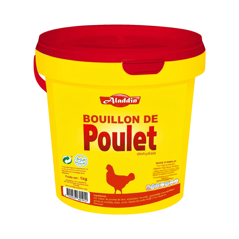Bouillon Poulet Poudre 1kg x 6 (Lot de 6) – Bouillon de Poulet en Poudre