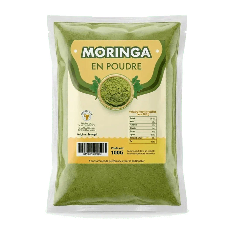 Moringa en Poudre 100g x 10 (Lot de 10) – Poudre de Moringa Naturelle